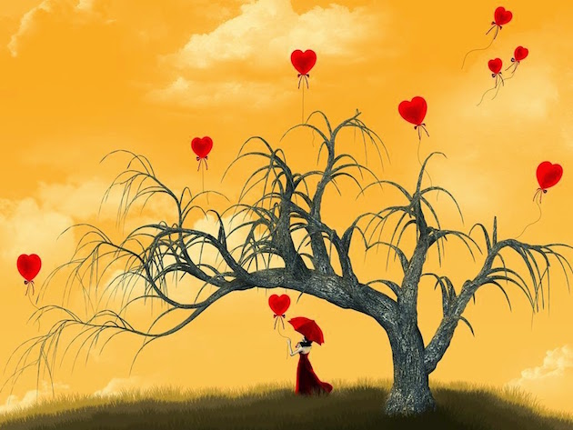 albero cuori